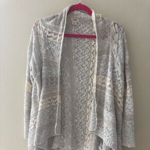 Cardigan Sweater, Massimo White and with some light blue. Women’s XL